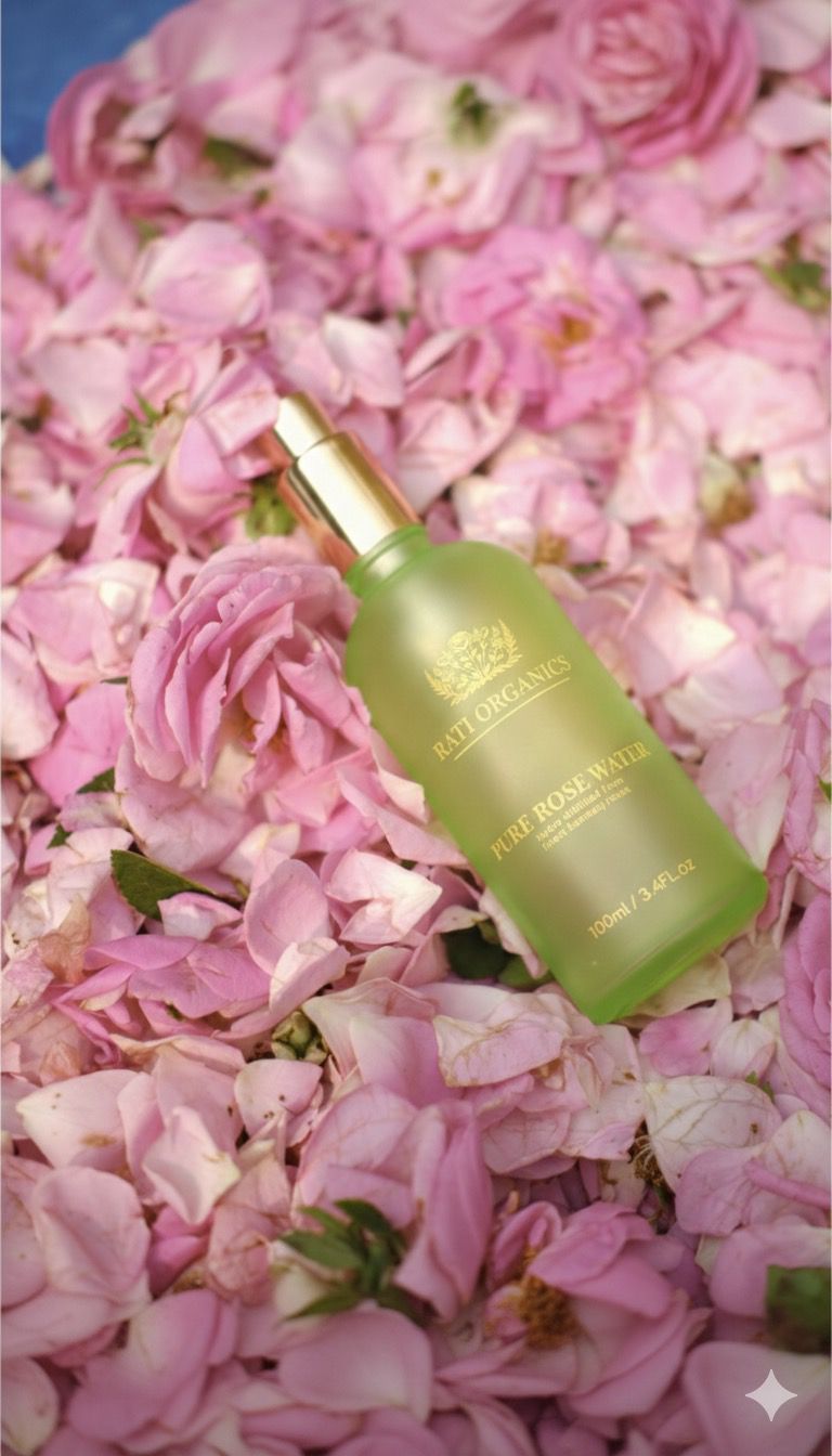 Rati Organics प्राकृतिक गुलाब जल | Natural Rose Water | 100mL